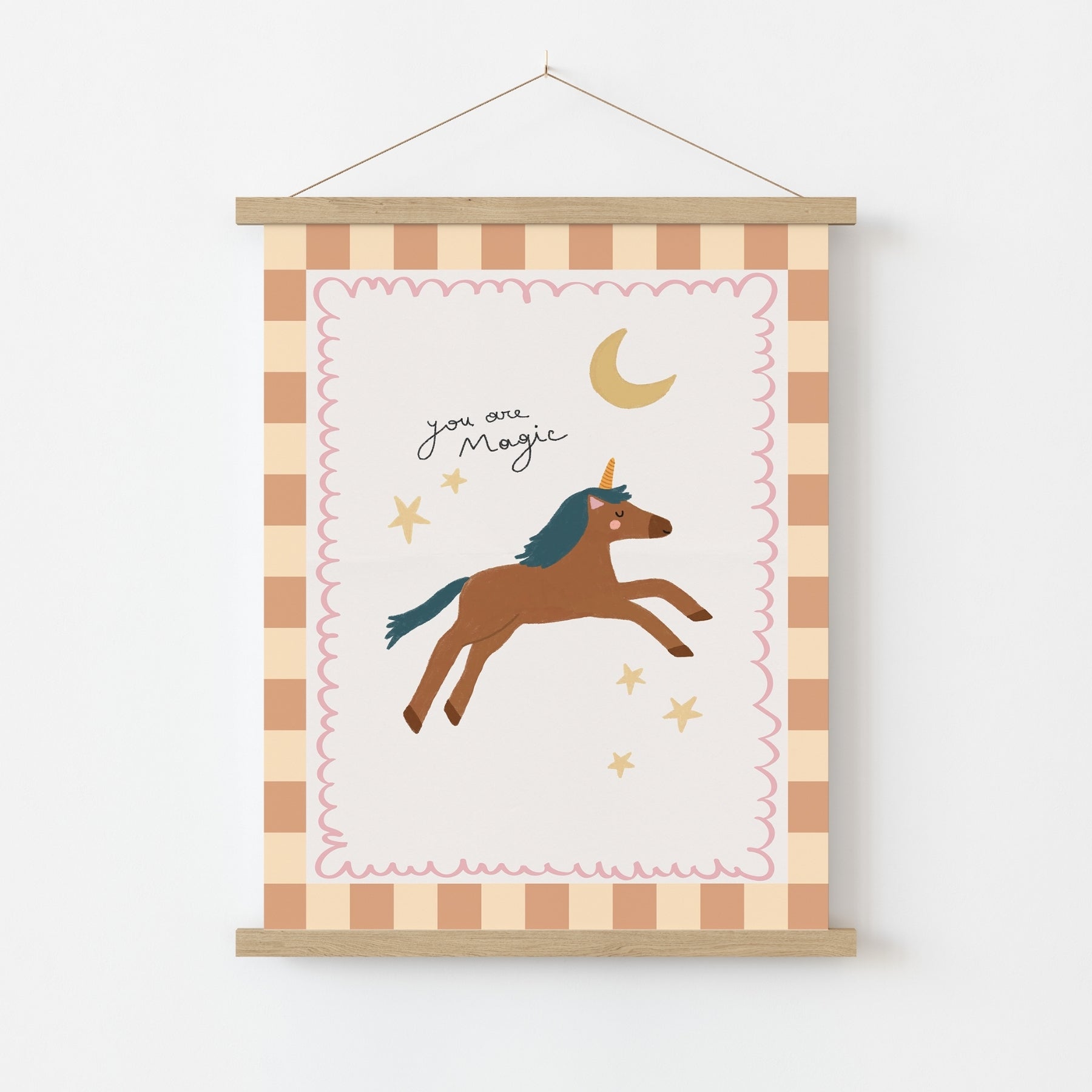 Decorazione murale per cameretta dei bambini con unicorno
