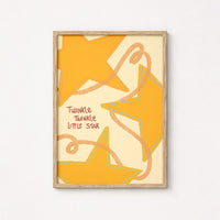 Twinkle Twinkle Little Star Nursery Print - Cute Kids Wall Art, Colorful Kids Decor