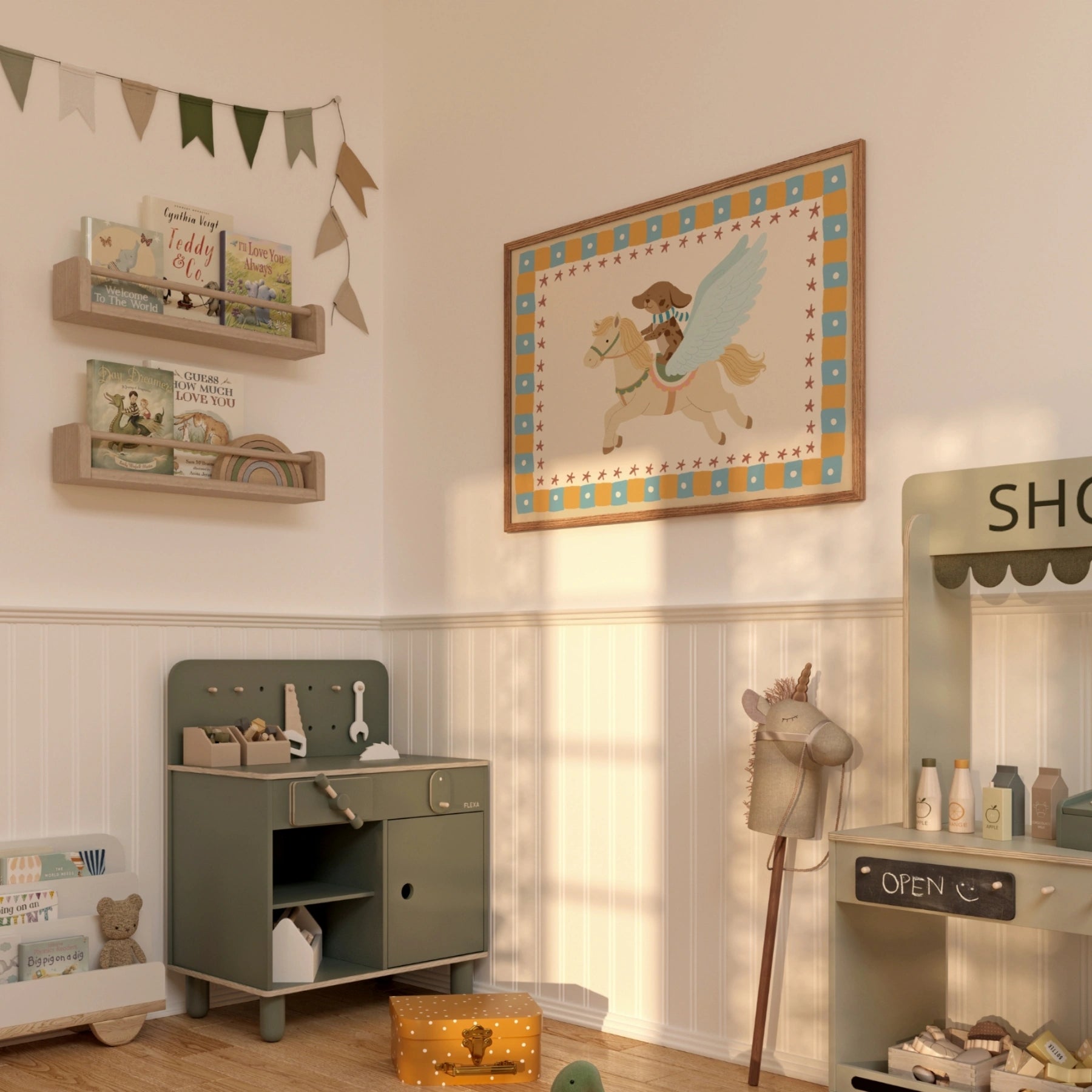 Winged Horse Nursery Wall Art