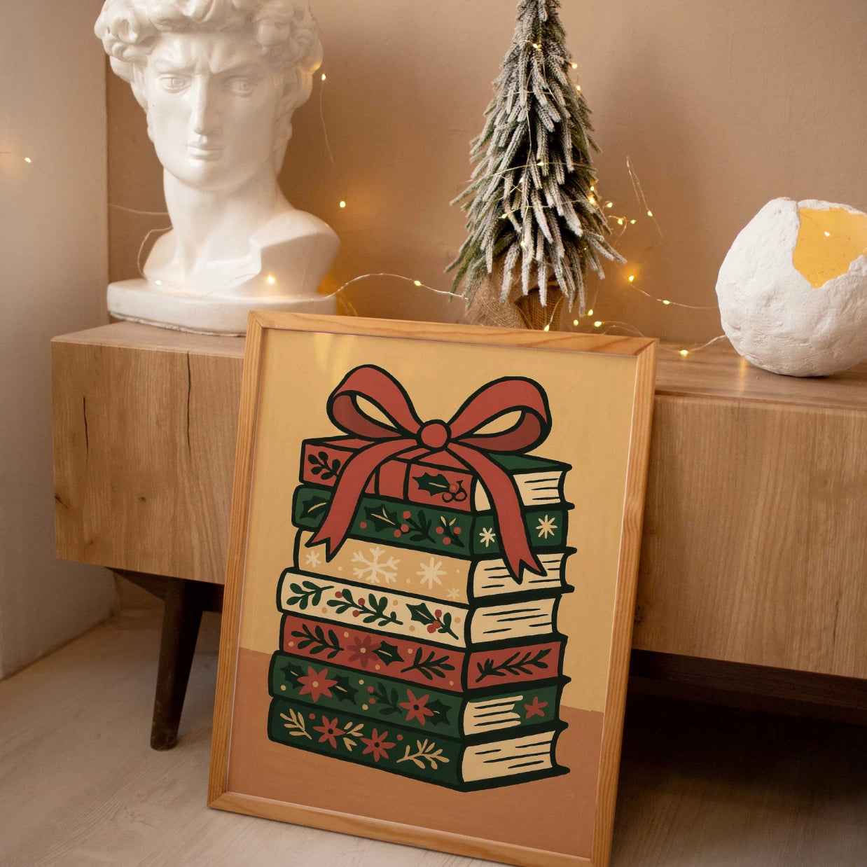 Christmas Books Wall Art