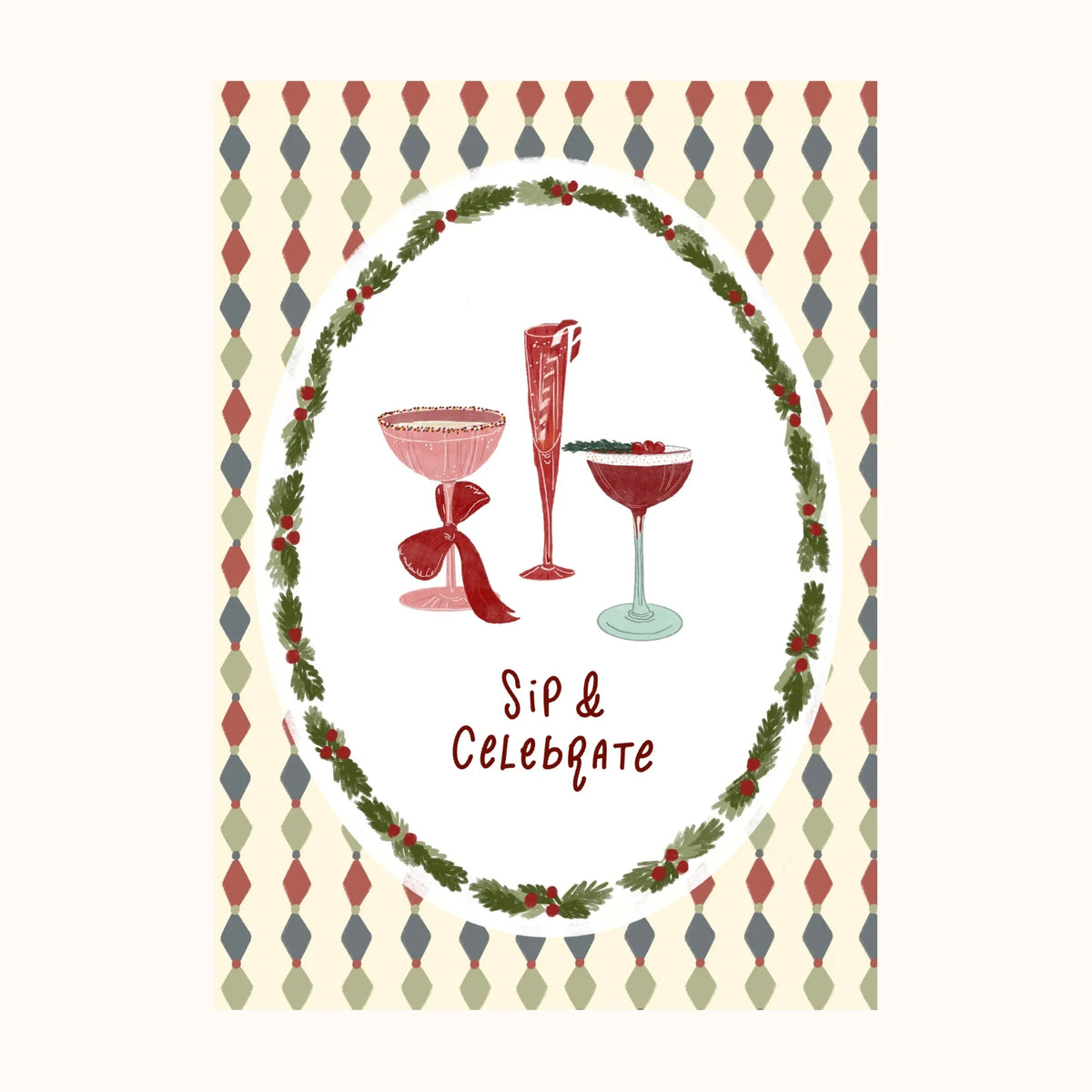 Fiesta de Navidad retro – Set de 3 pósters navideños