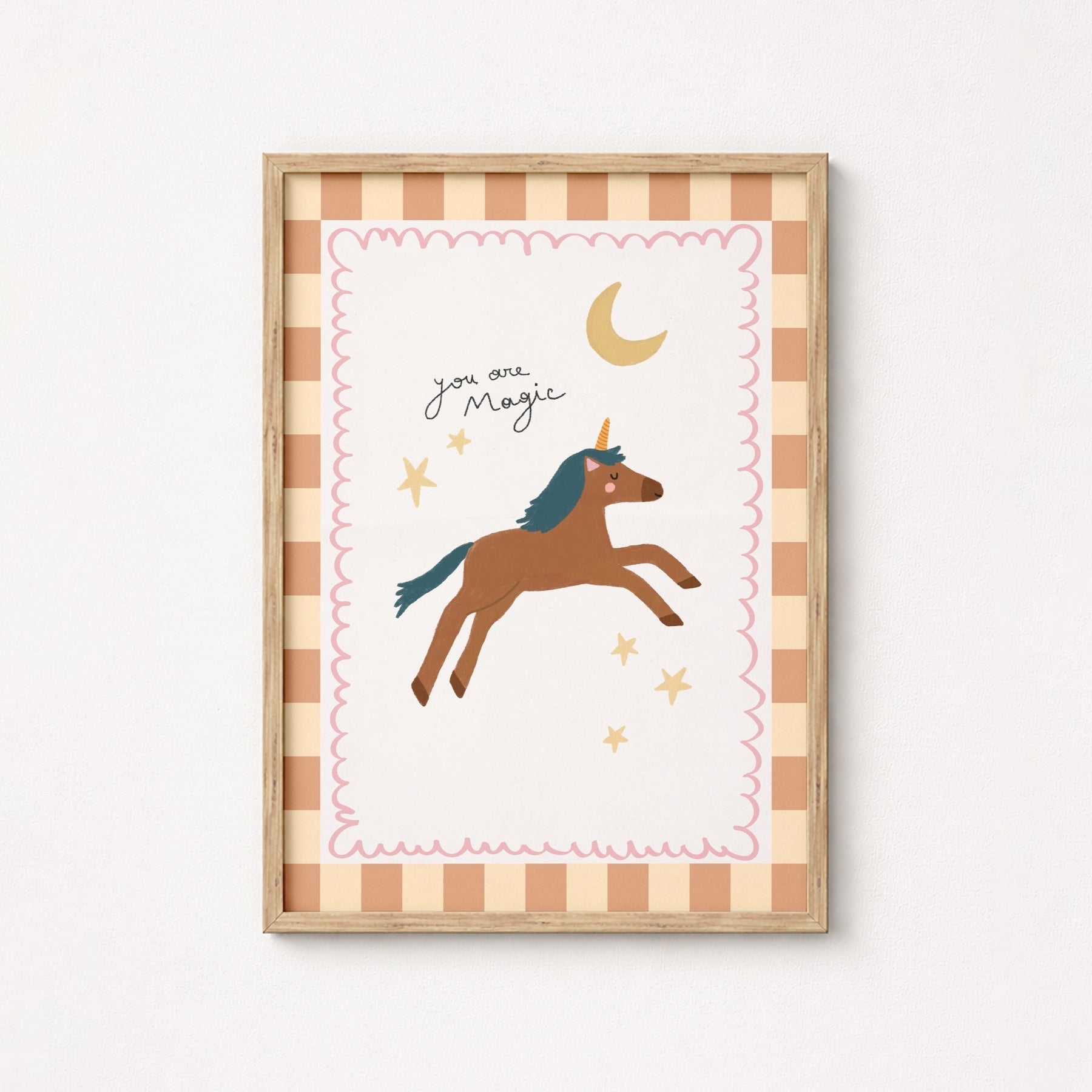 Decorazione murale per cameretta dei bambini con unicorno