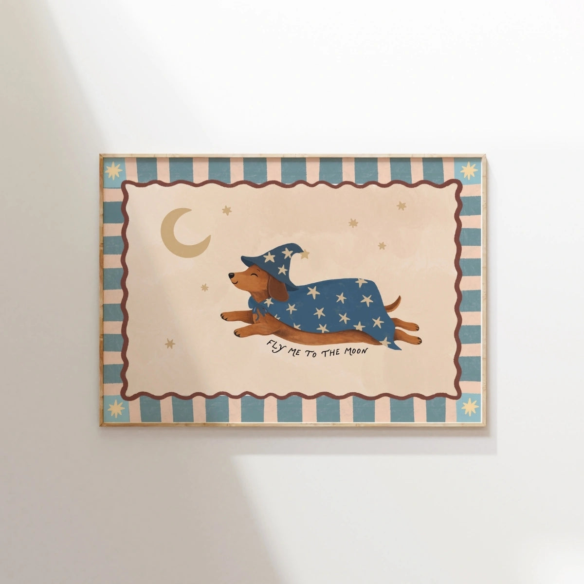 Wizard Dachshund Nursery Print, Circus Nursery Decor