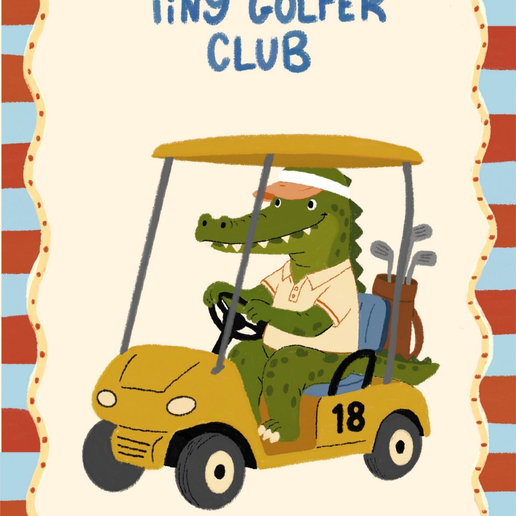Alligator Golf Print