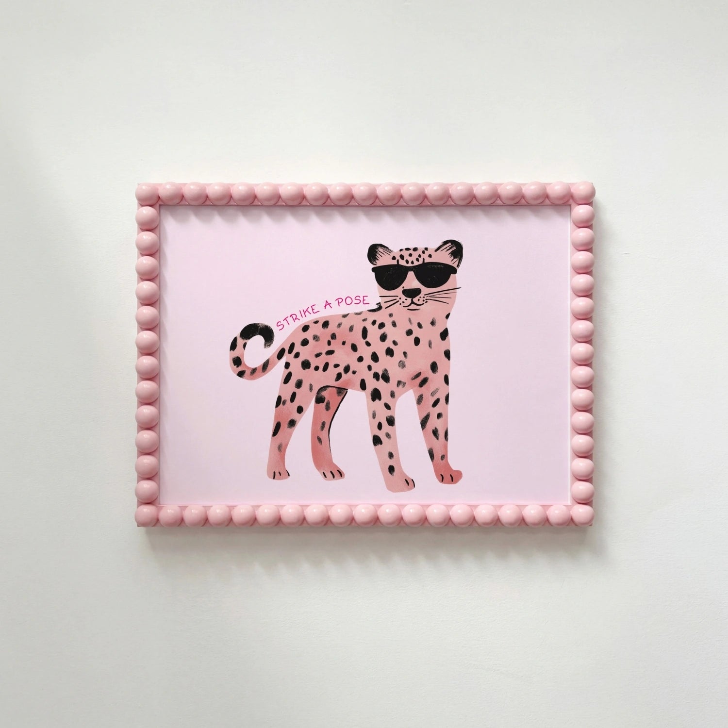 Pink Leopard Nursery Print – Cute Wall Art for Girls, Girls Room Decor