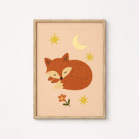 Impression de chambre d'enfant Renard endormi