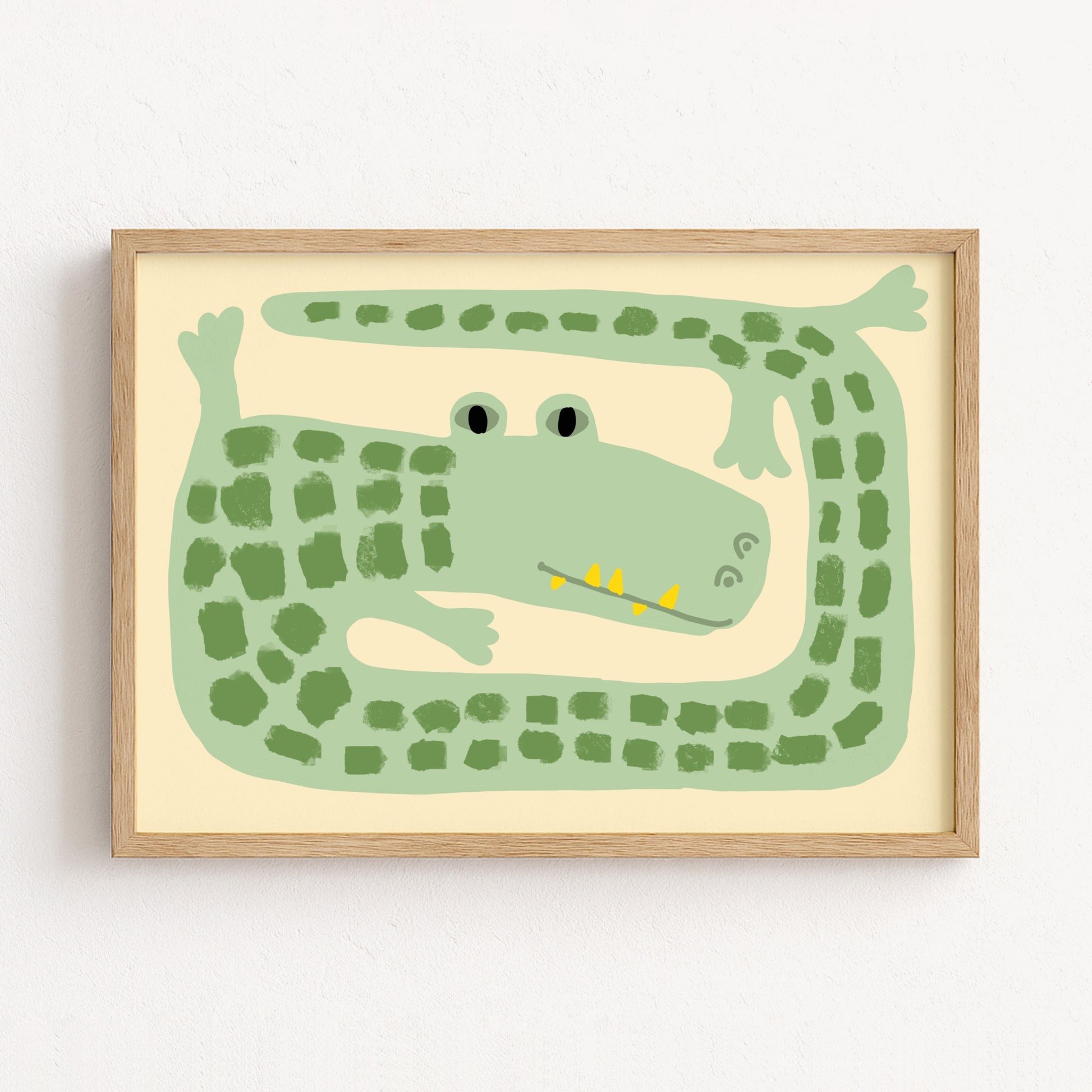 Crocodile Nursery Print – Cute Animal Wall Art for Kids