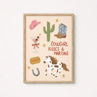 Cowgirl Kisses and Martinis Wall Art