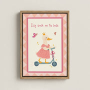 Pink Silly Goose on the Loose – Nursery & Kids Canvas Wall Art