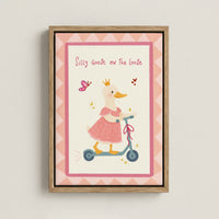 Pink Silly Goose on the Loose Canvas Print