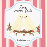 Coquette Spring Birds Illustration - Poster cristiano