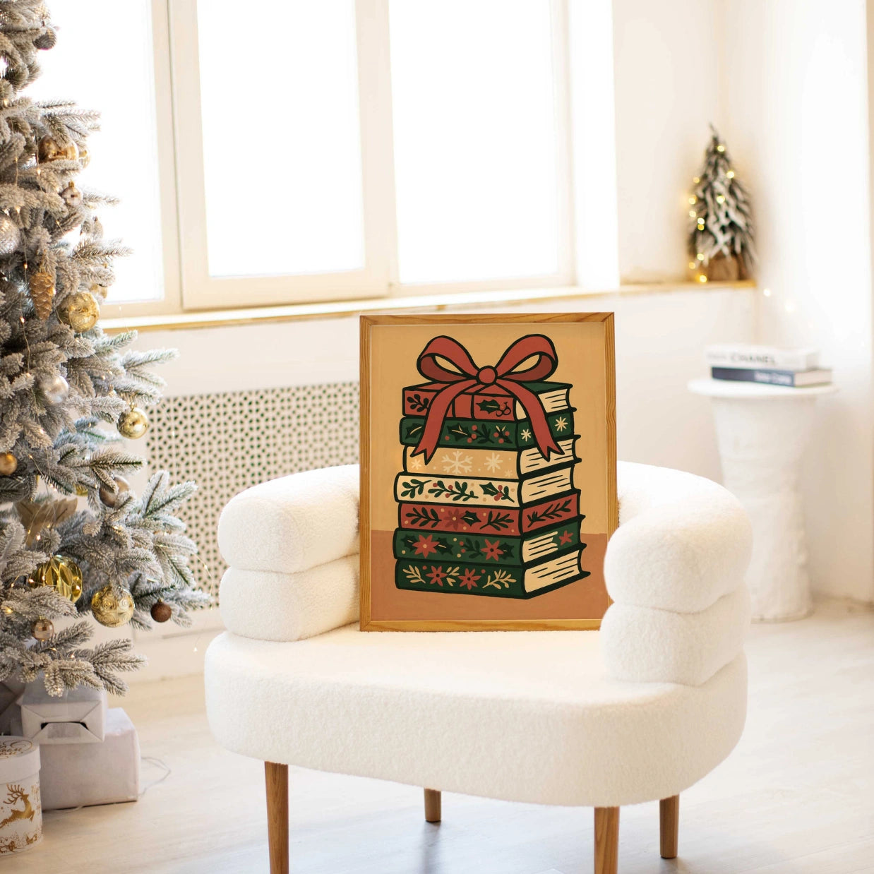 Christmas Books Wall Art
