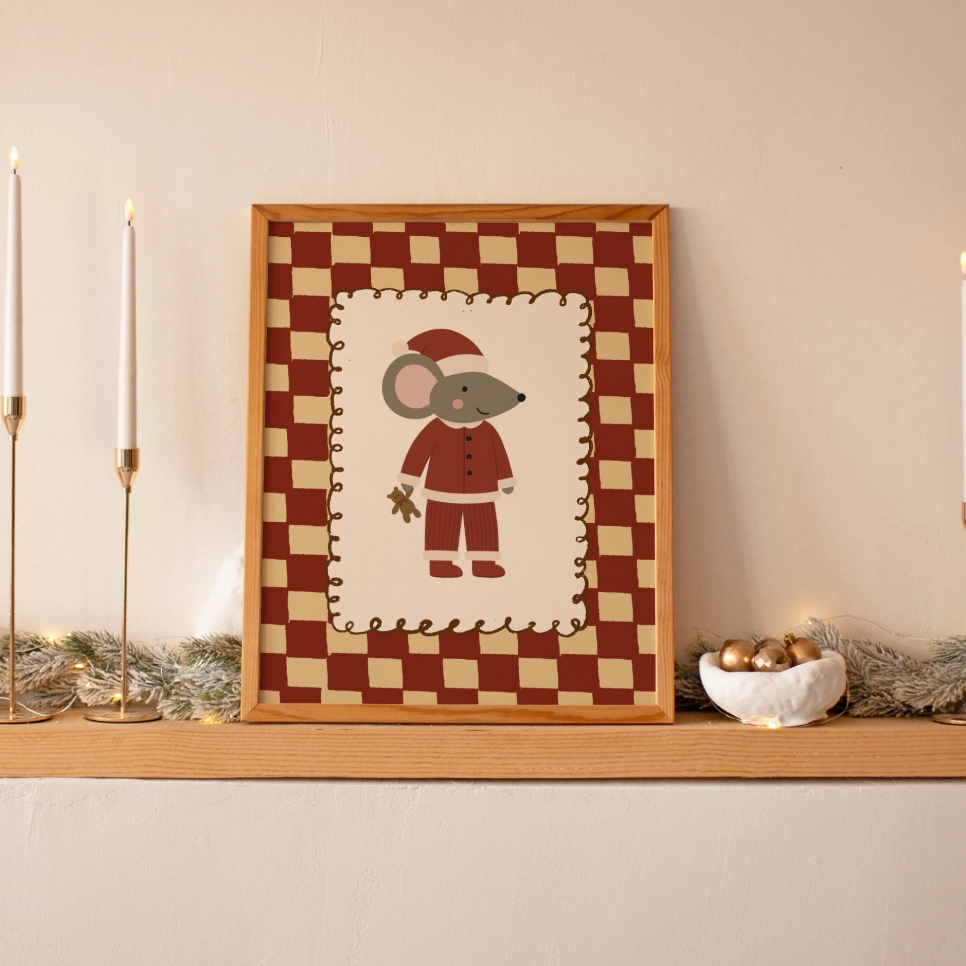 Christmas Mouse Wall Art