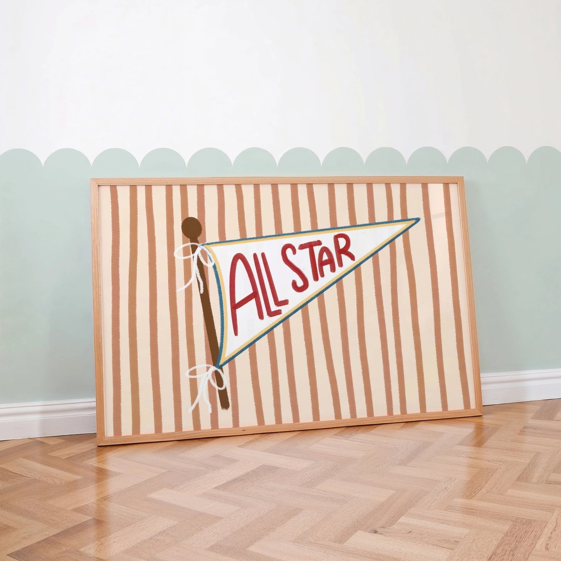 Retro Sports Flag Print
