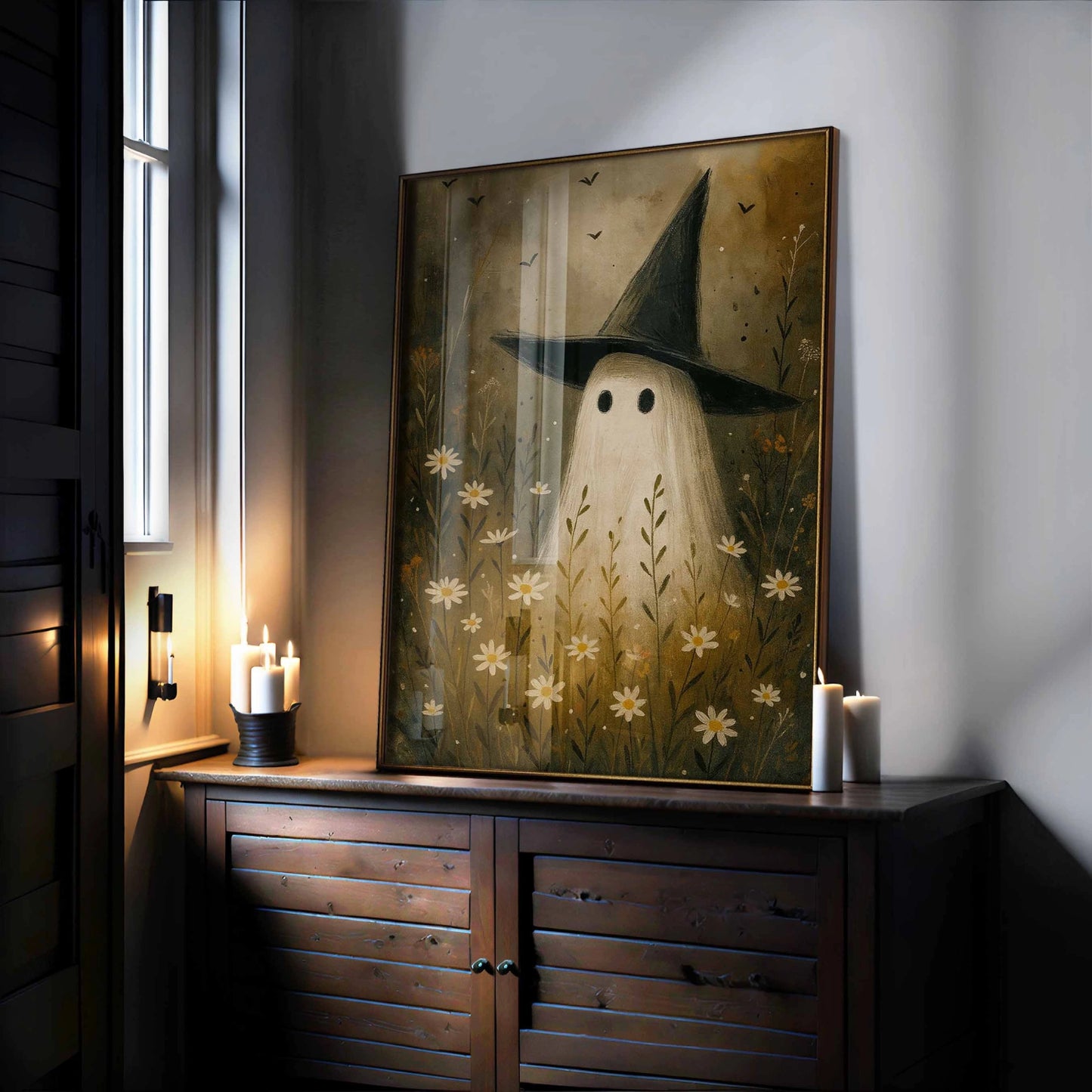 Cottagecore Ghost Witch Print – Halloween