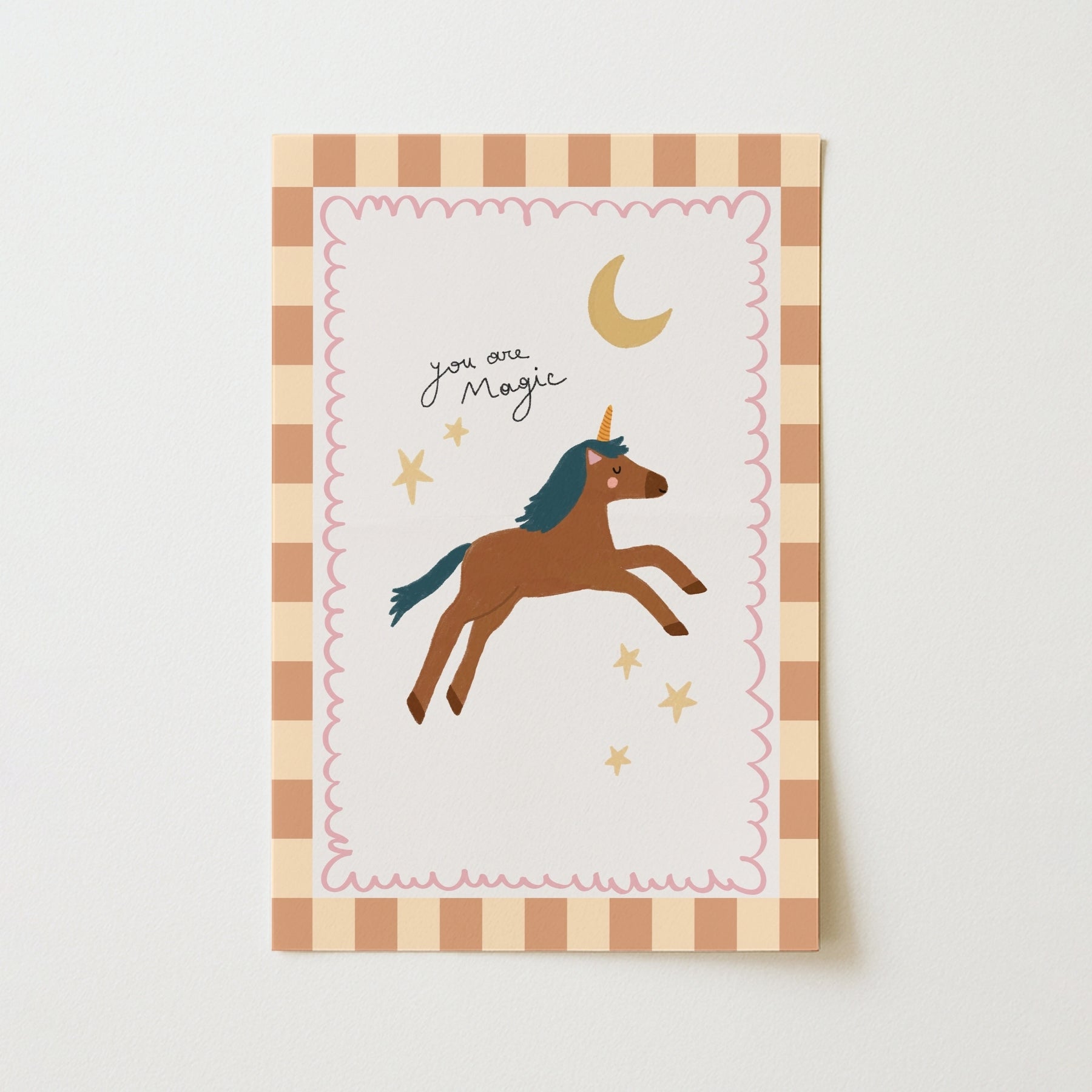 Decorazione murale per cameretta dei bambini con unicorno