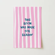 Room Made for Readin' Green Font – Arte de pared literario