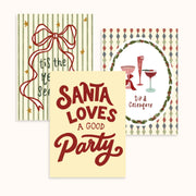Retro Christmas Party – Set di 3 poster natalizi