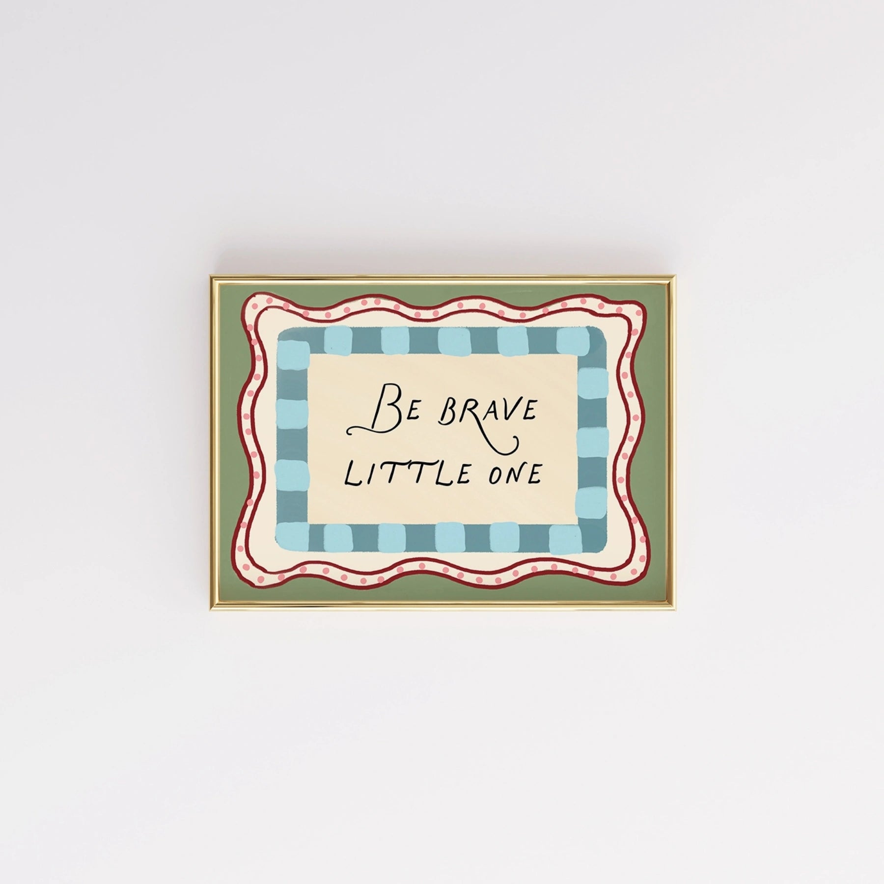 Be Brave Little One Wall Art, Colorful Kids Decor
