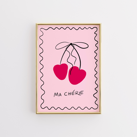 Cherry Wall Art – Pink French Print