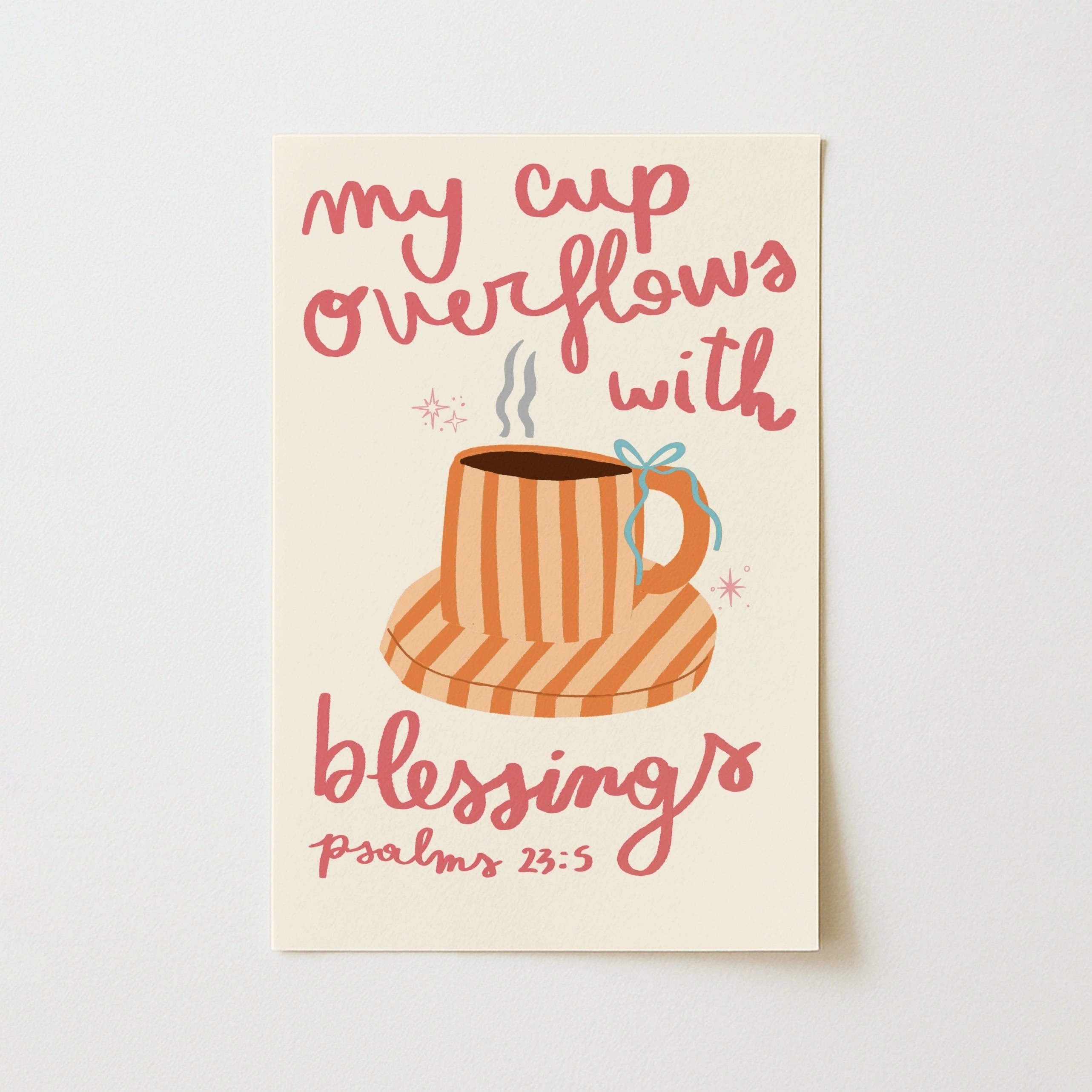 Ilustración cristiana acogedora, decoración cristiana de pared