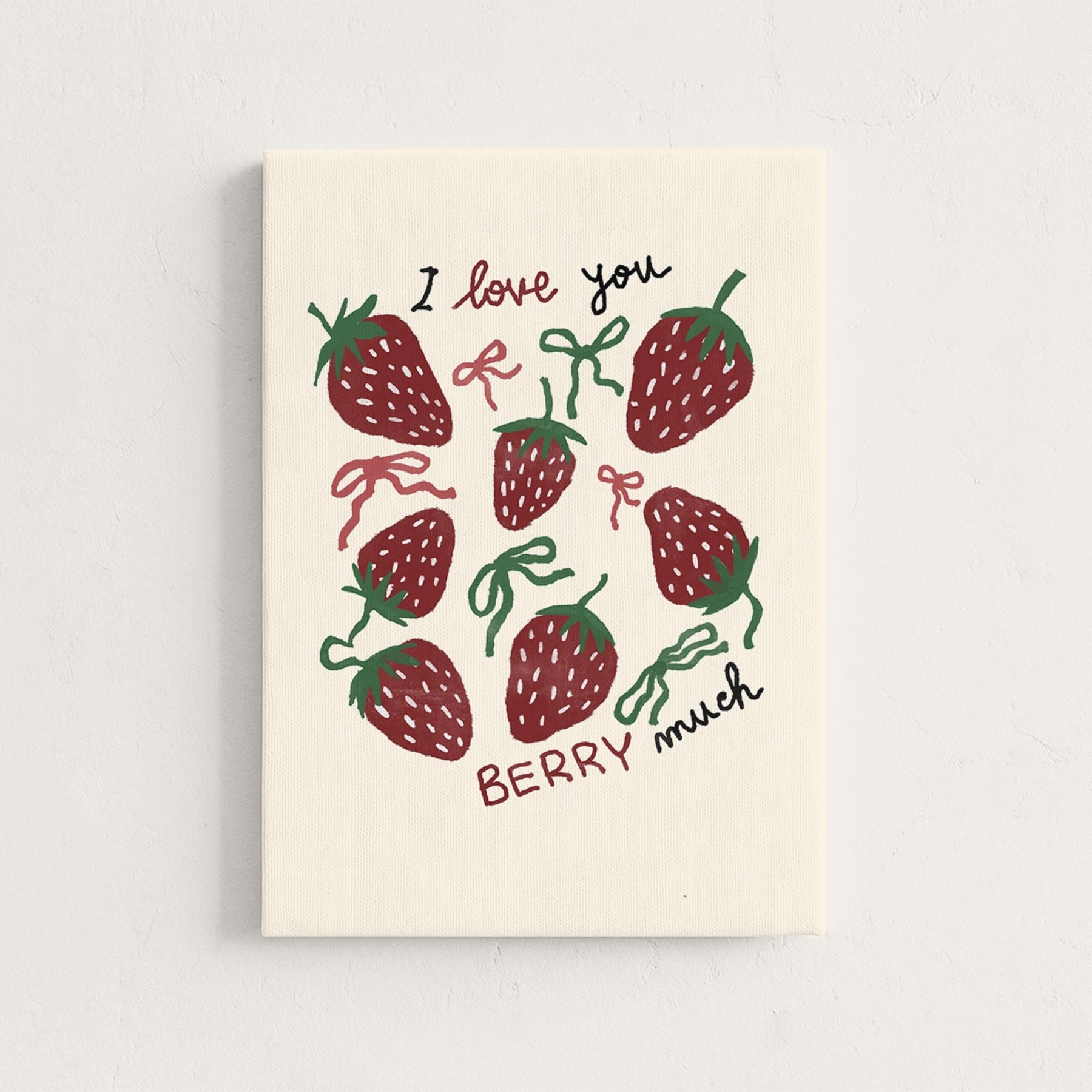 I Love You Berry Much Canvas Print