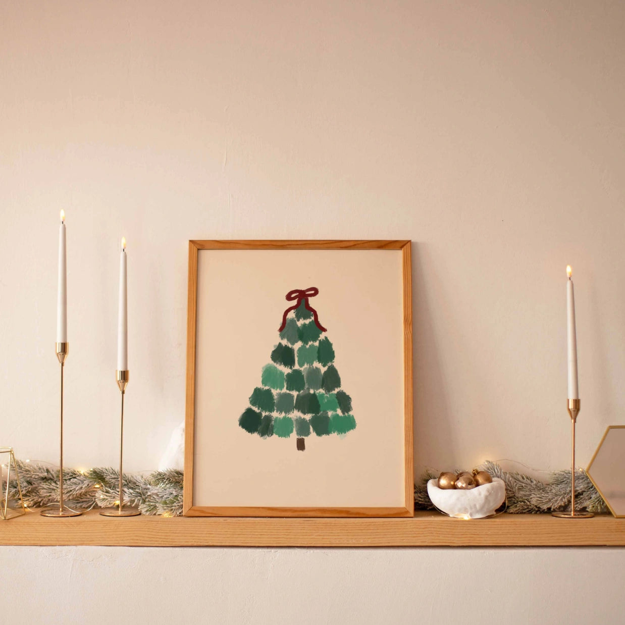 Minimal Christmas Tree Print
