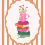 Books and Flowers – Arte mural inspirado en libros