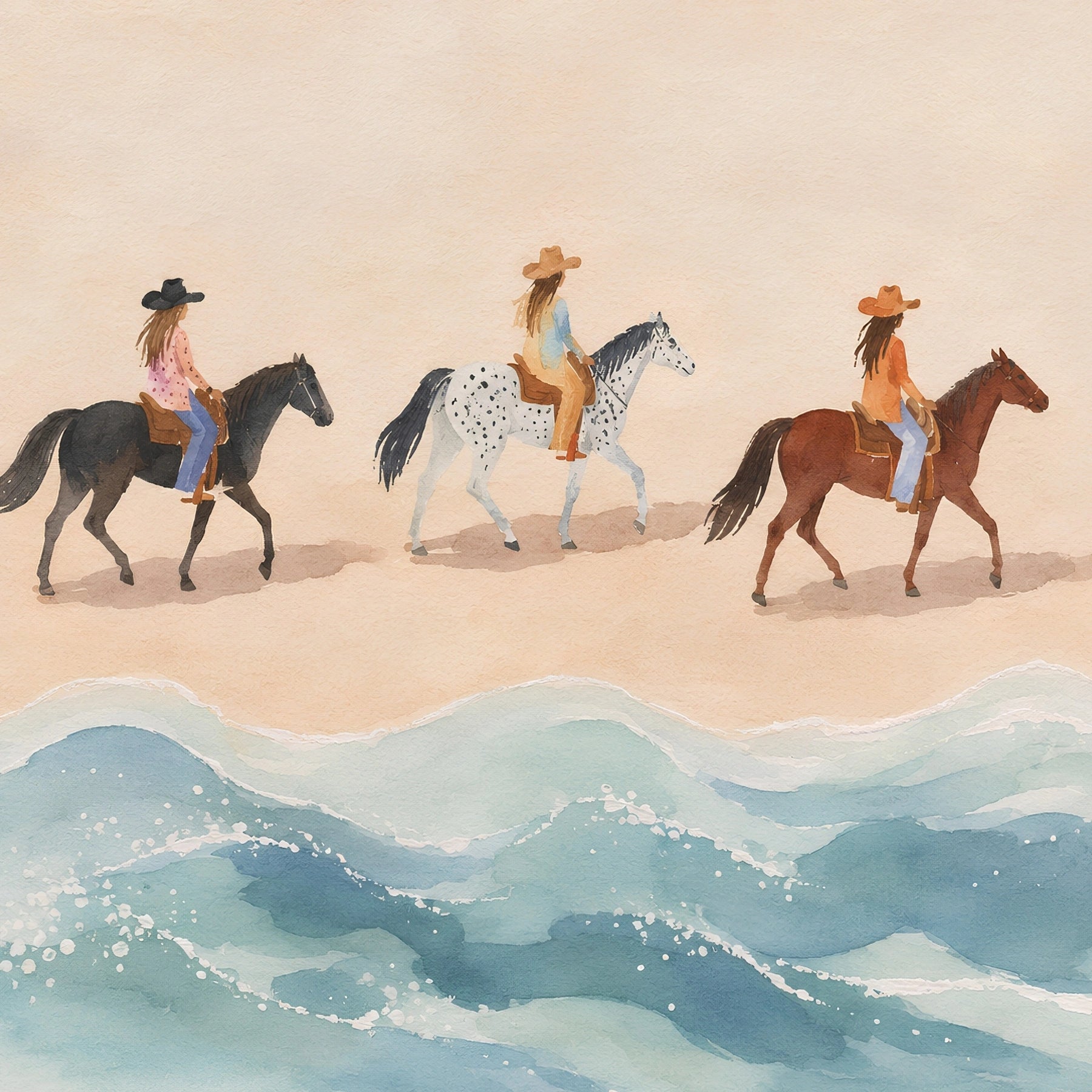 Coastal Cowgirl Duo Print
