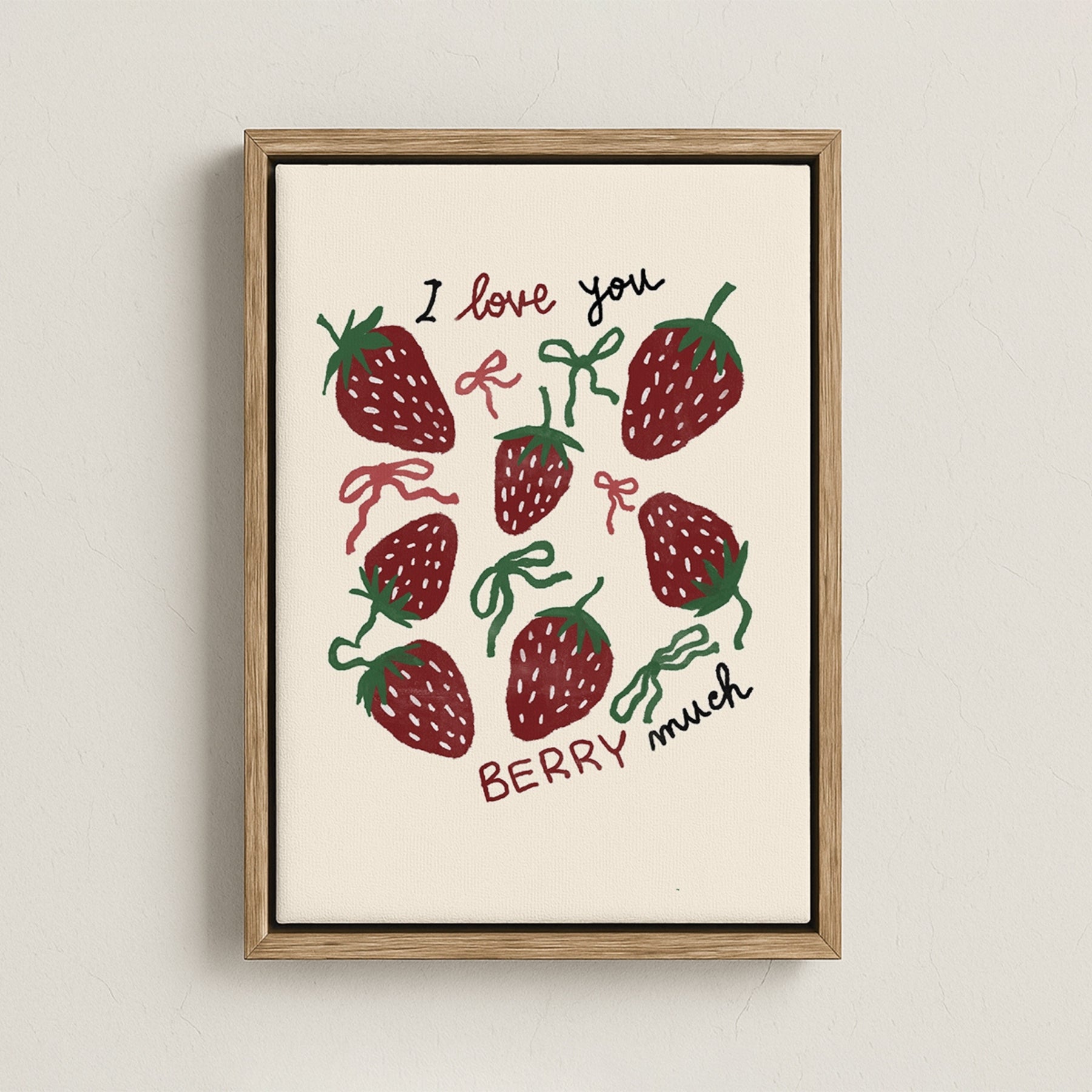 I Love You Berry Much Canvas Print