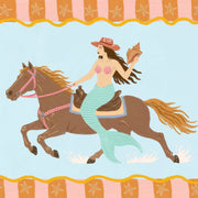 Mermaid Cowgirl Riding Free – Coastal Wall Art