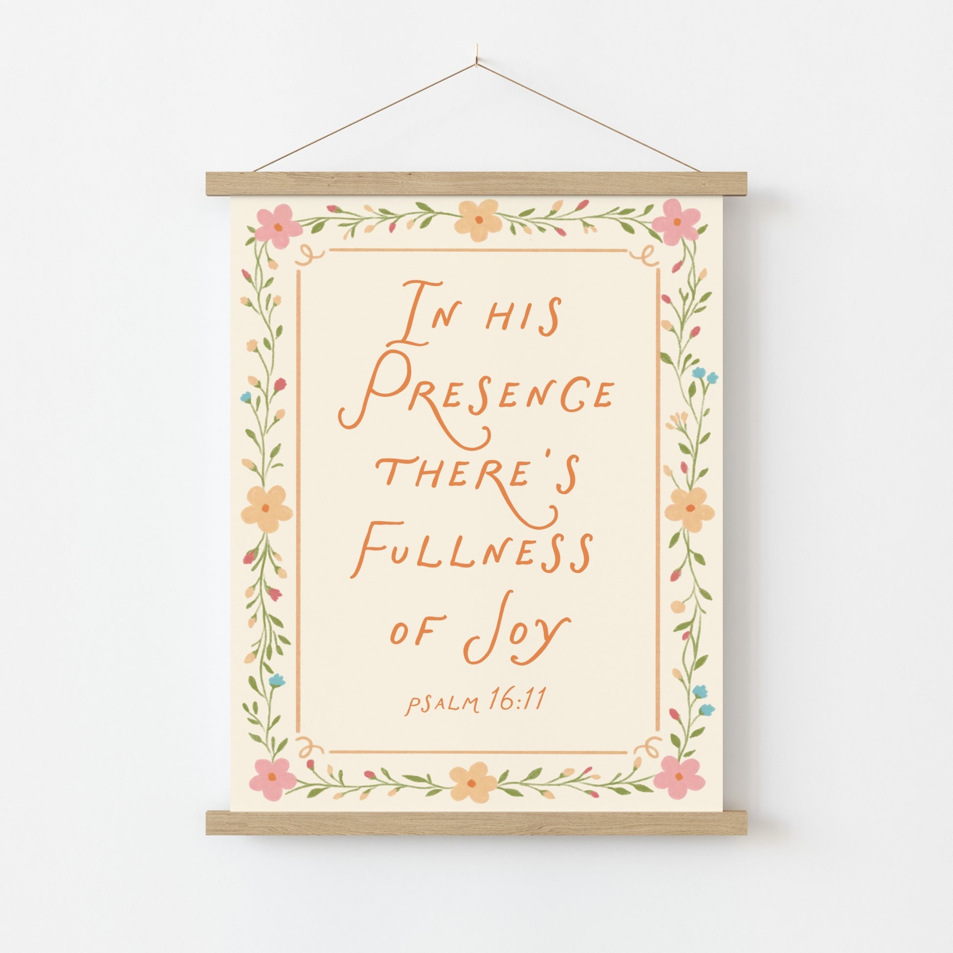 Floral Bible Verse Decor, Christian Wall Decor