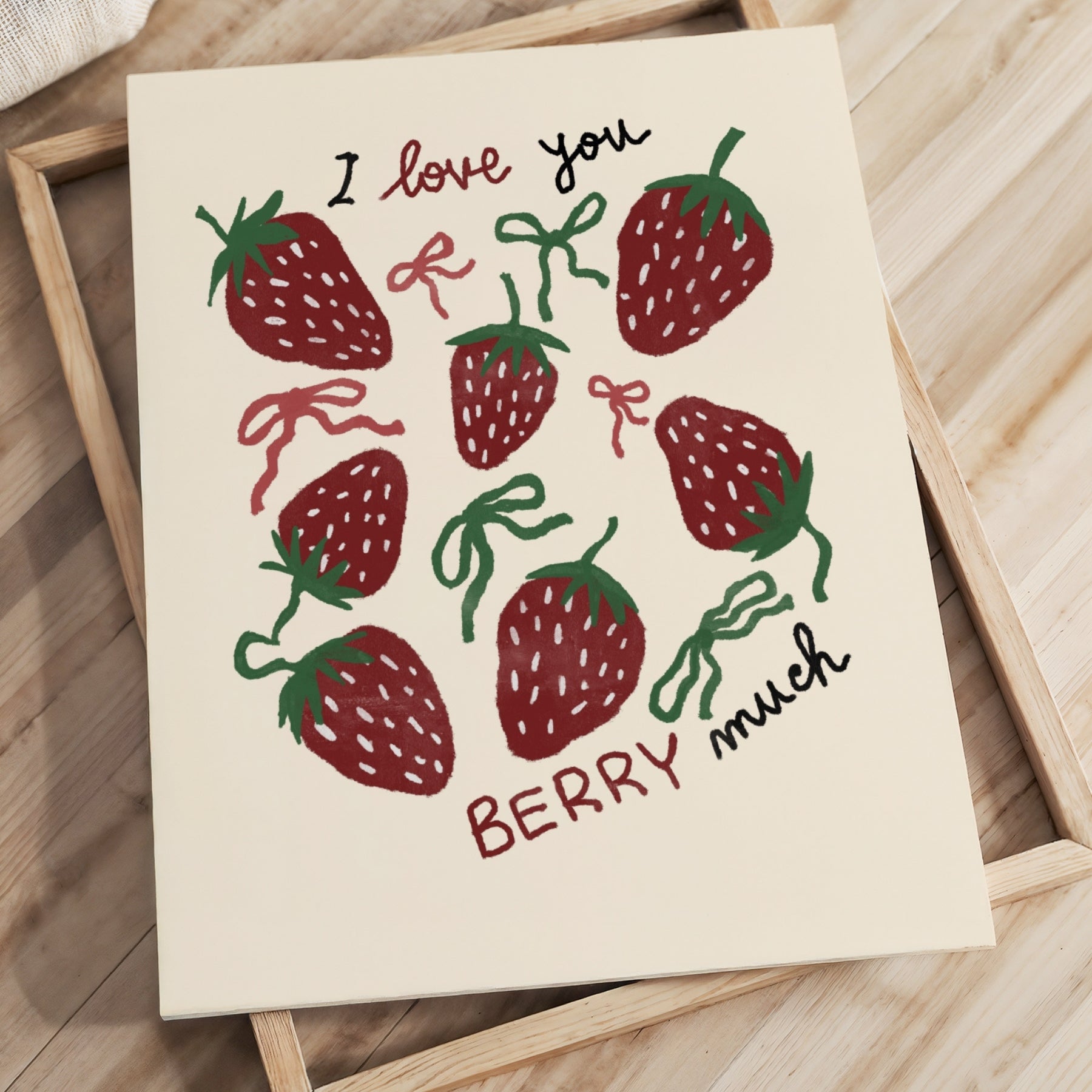 I Love You Berry Much Canvas Print