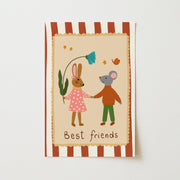 Best Friends Bunny and Mouse – Nursery & kids wall art