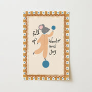Full of Wonder and Joy Mouse - Nursery & Kids Wall Art