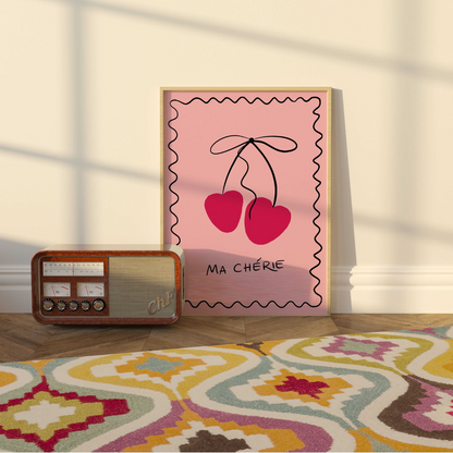 Cherry Wall Art – Pink French Print