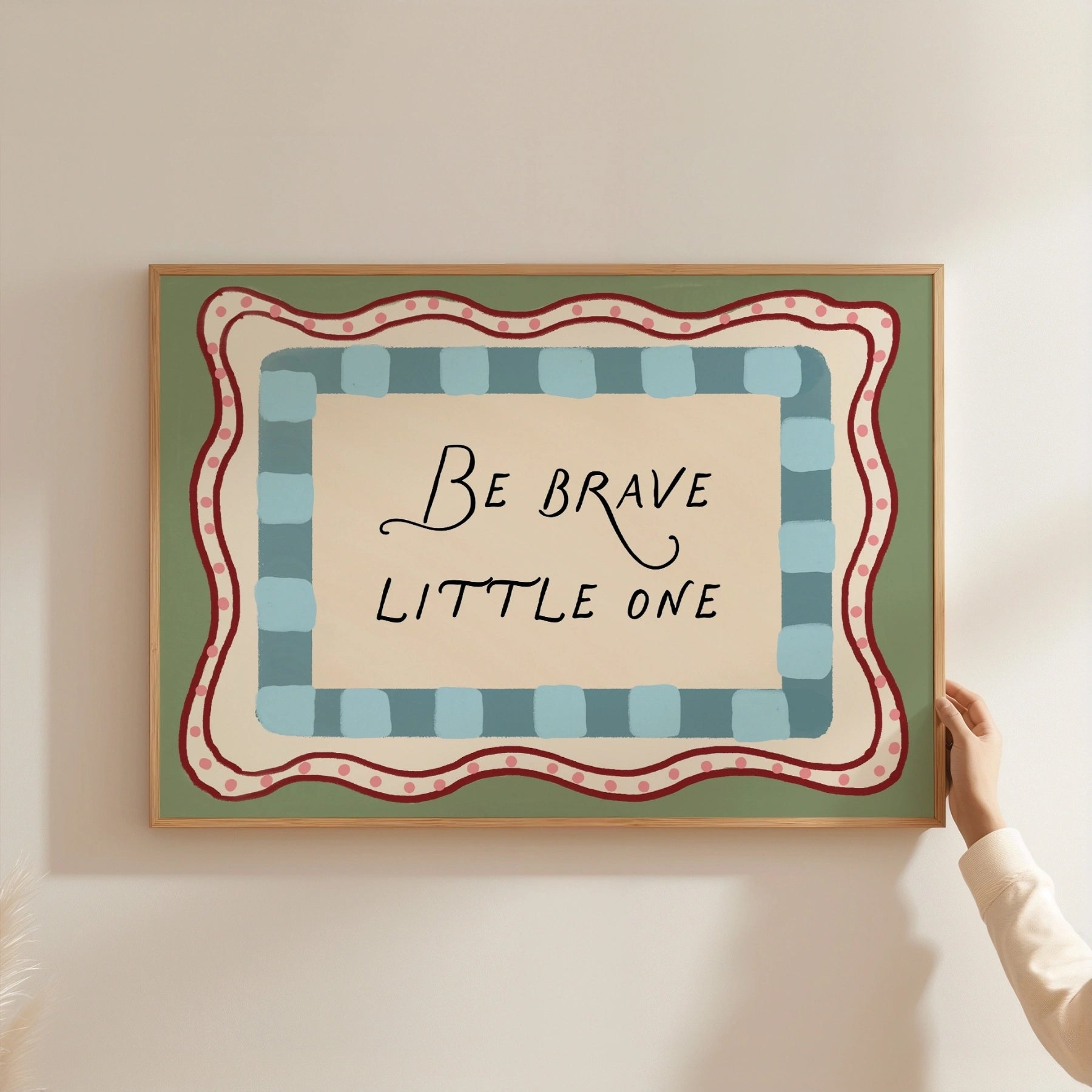 Be Brave Little One Wall Art, Colorful Kids Decor