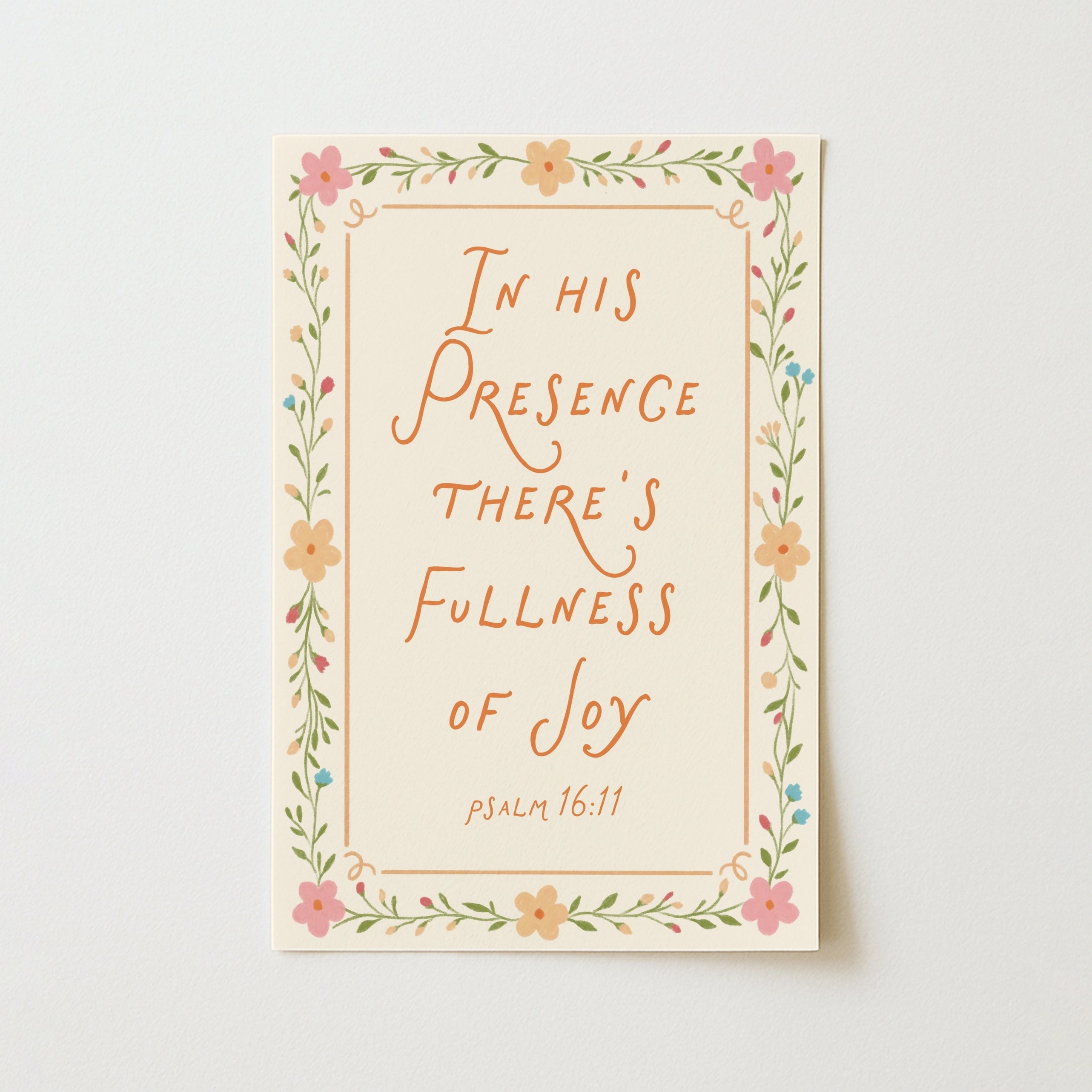 Floral Bible Verse Decor, Christian Wall Decor