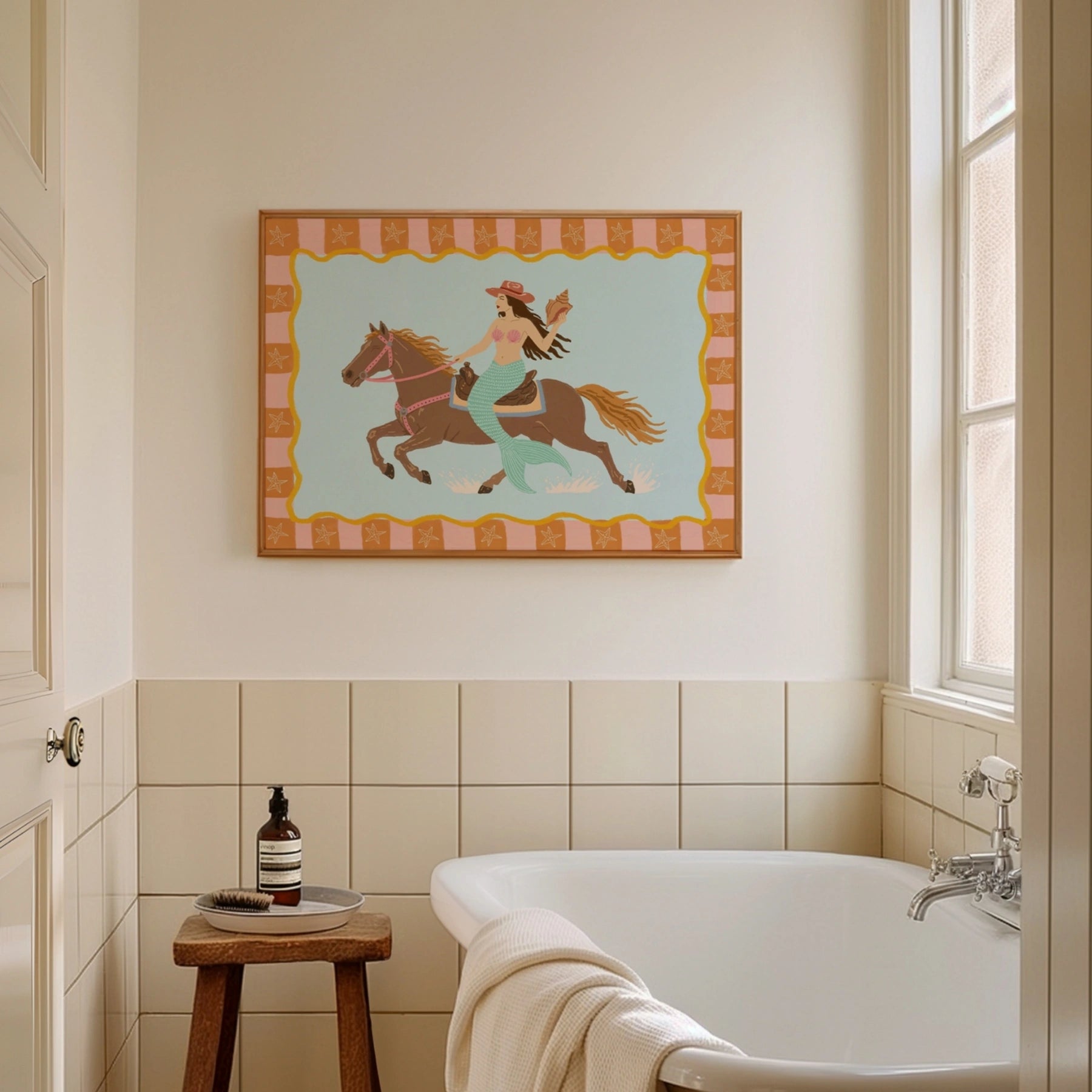 Mermaid Cowgirl Wall Art