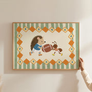Football Hedgehog – Nursery & kids wall art