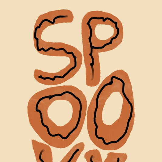 Spooky Halloween Wall Art – Modern Typography Print