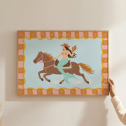 Mermaid Cowgirl Riding Free – Coastal Wall Art