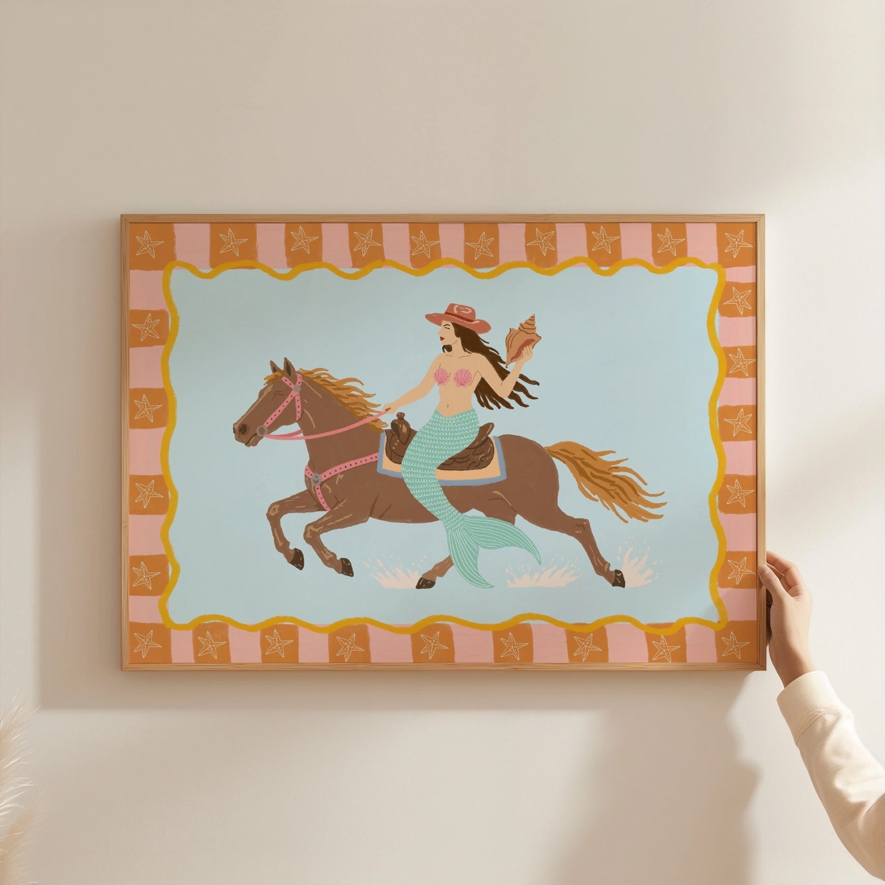 Mermaid Cowgirl Wall Art
