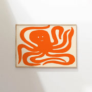 Orange Octopus - Coastal Wall Art