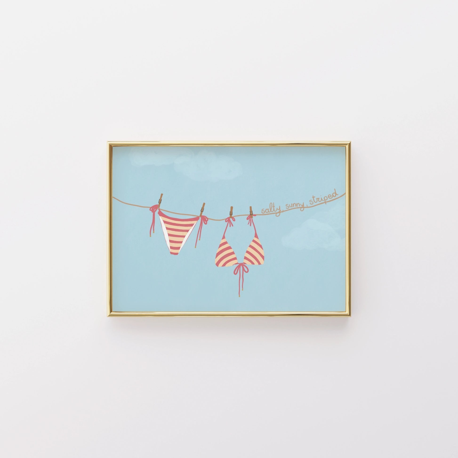 Striped Bikini Wall Art