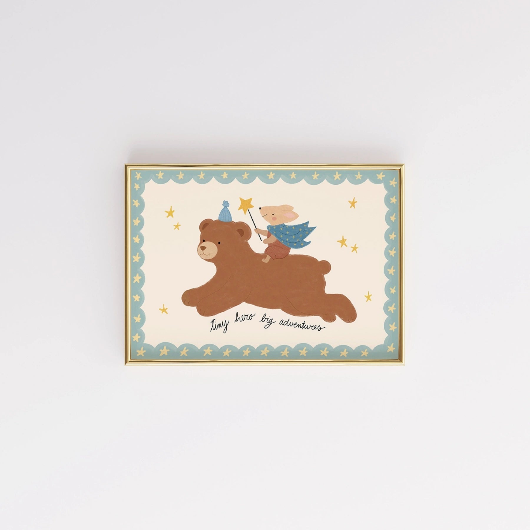 Arte murale per bambini piccolo eroe grandi avventure