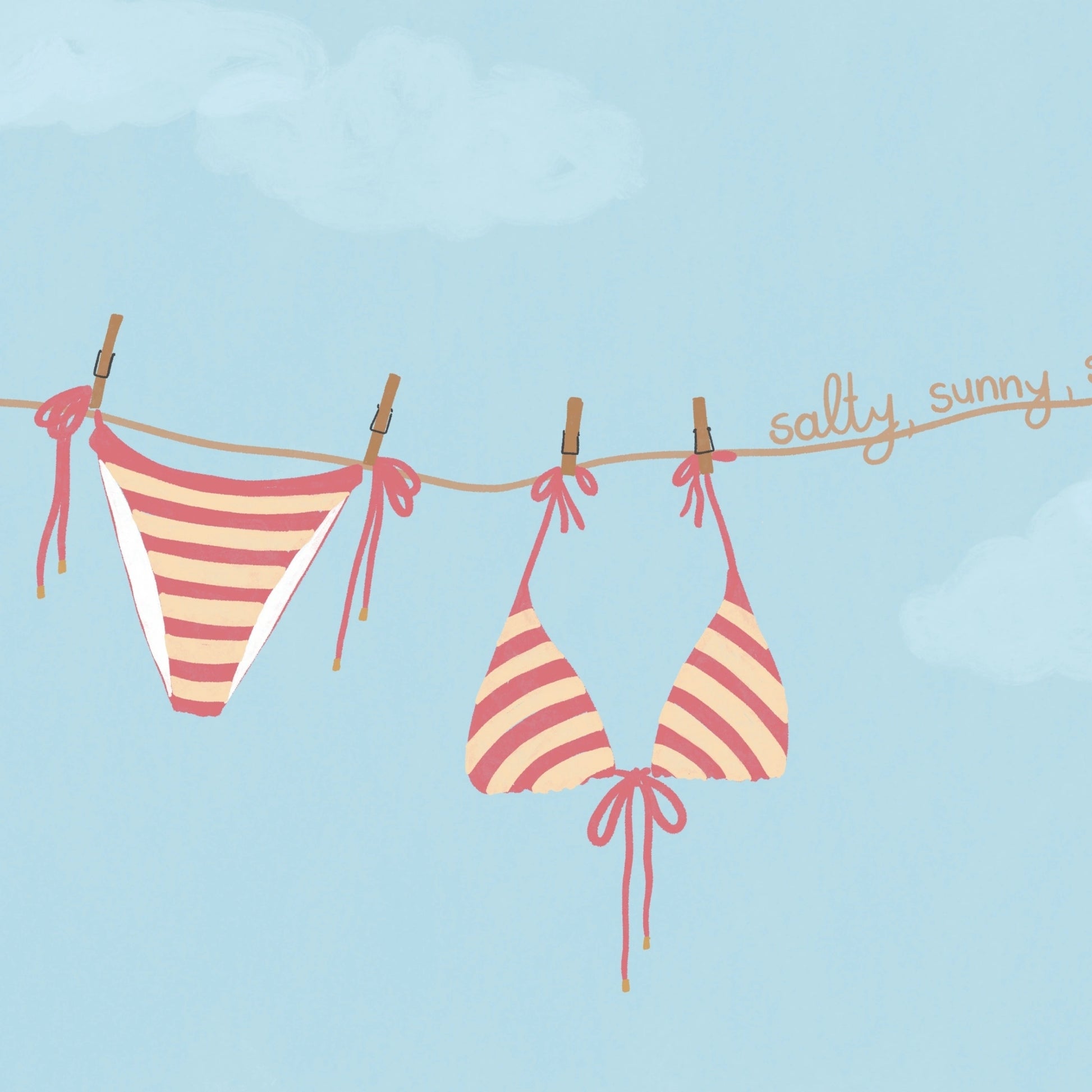 Striped Bikini Wall Art
