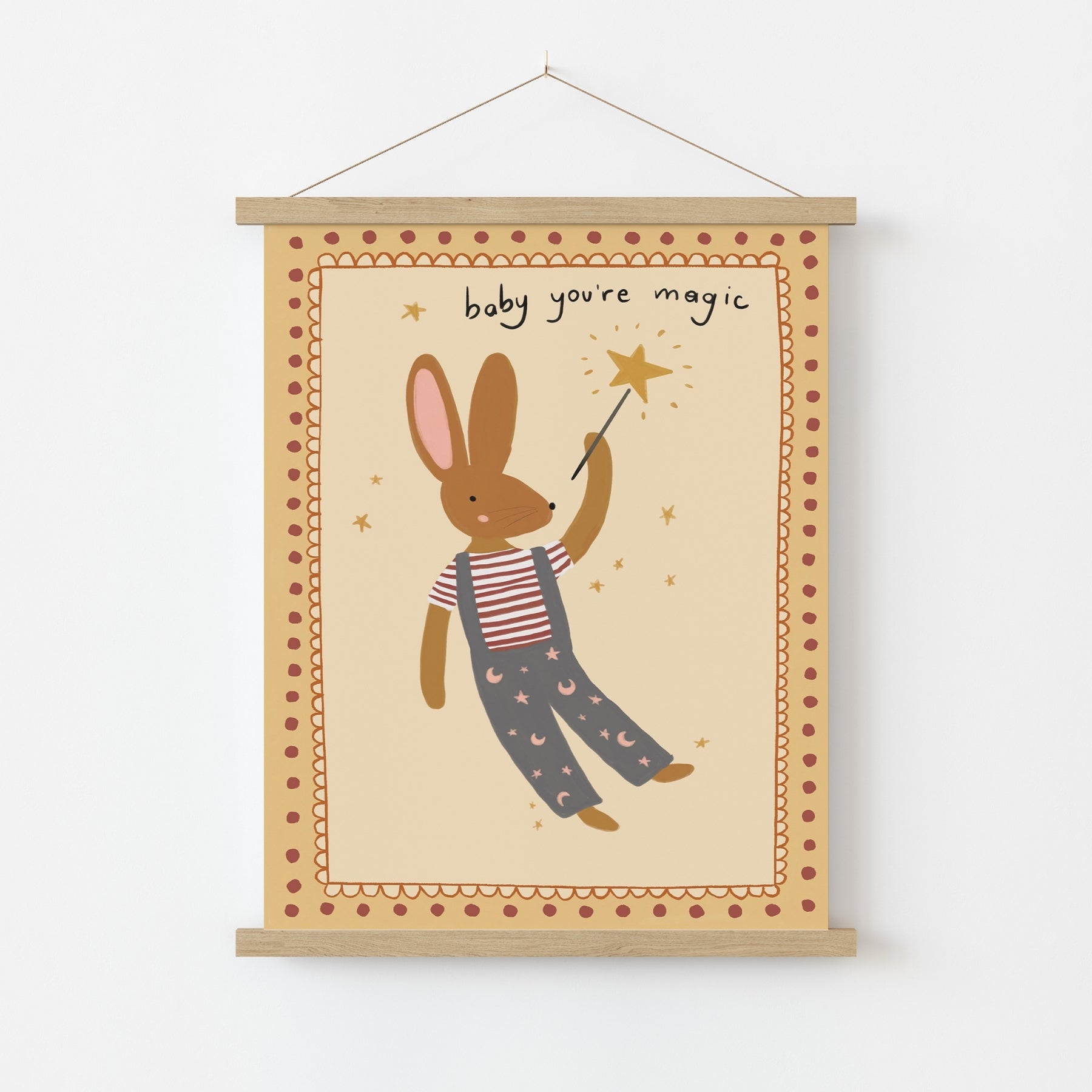 Bunny Nursery Print, Vintage Nursery Decor