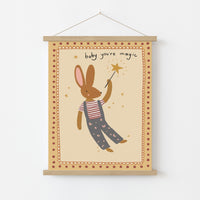 Bunny Nursery Print, Vintage Nursery Decor