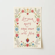 Floral Bible Verse Decor - Poster cristiano